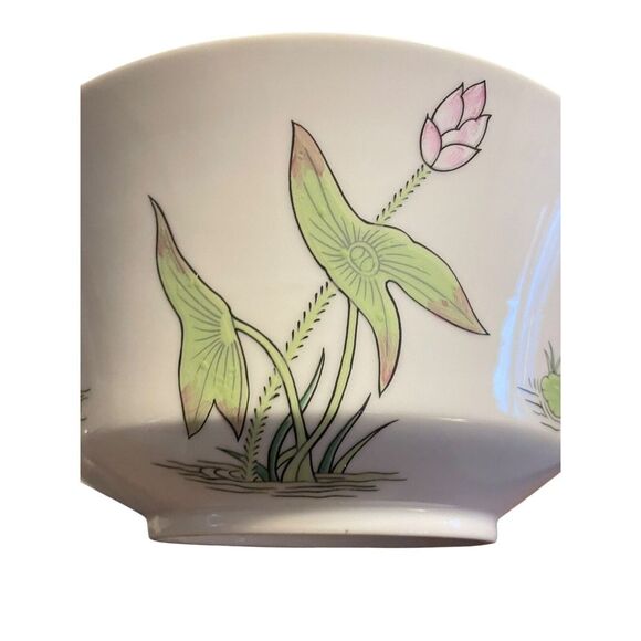 Andrea by Sadek Vintage Designer Porcelain Chinoiserie Floral Centerpiece Bowl - Picture 4 of 5